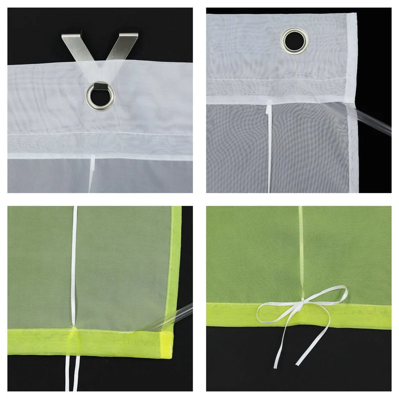 Rollo mit V-Haken Verlaufsfarbe Transparent Lichtfilterung Luftig 1 Stück