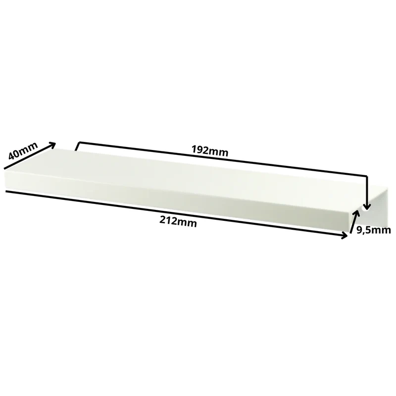 Edge Grip Rundprofil-Griff 192mm (212mm Gesamtlänge) - Weiß