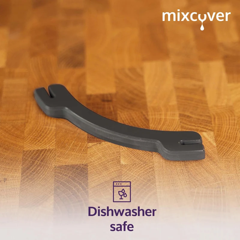 mixcover Deckelhalter kompatibel mit Monsieur Cuisine Connect Deckel, Tropfschutz zum Aufstellen und Abtropfen des Monsieur Cuisine Connect Zubehör Deckels - Farbe: Schwarz FBM