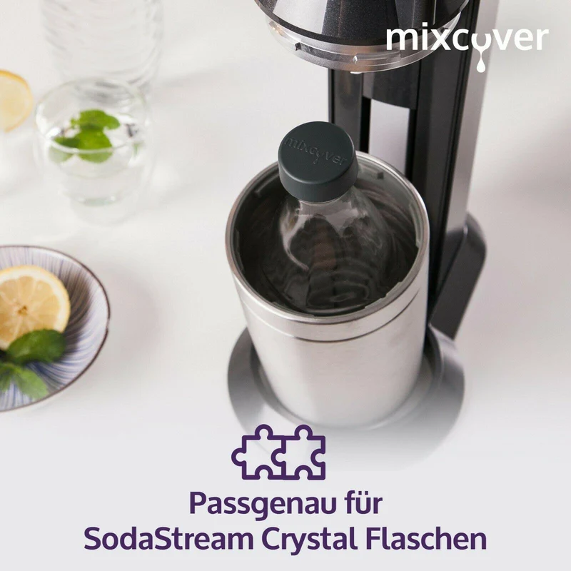 B-Ware: Ersatzdeckel passend für SodaStream Crystal&Penguin Glasflasche 2er Set