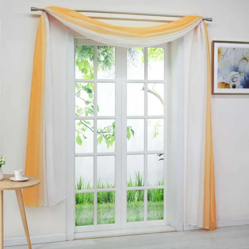 Dekorative Gardine Schal mit Farbverlauf 1 Stück