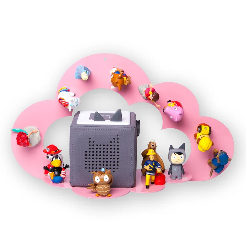 B-Ware: moin minis Wolke Rosa magnetisches Regal kompatibel mit 25 Tonie Figuren und Tonie Box Wolkenregal für Kinder Hörfiguren Magnetregal