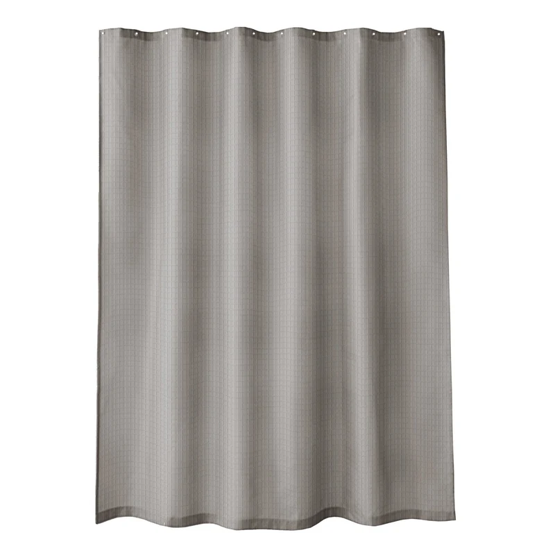 Duschvorhang Textil GRIGLIA Platinfarben 180 x 200 cm