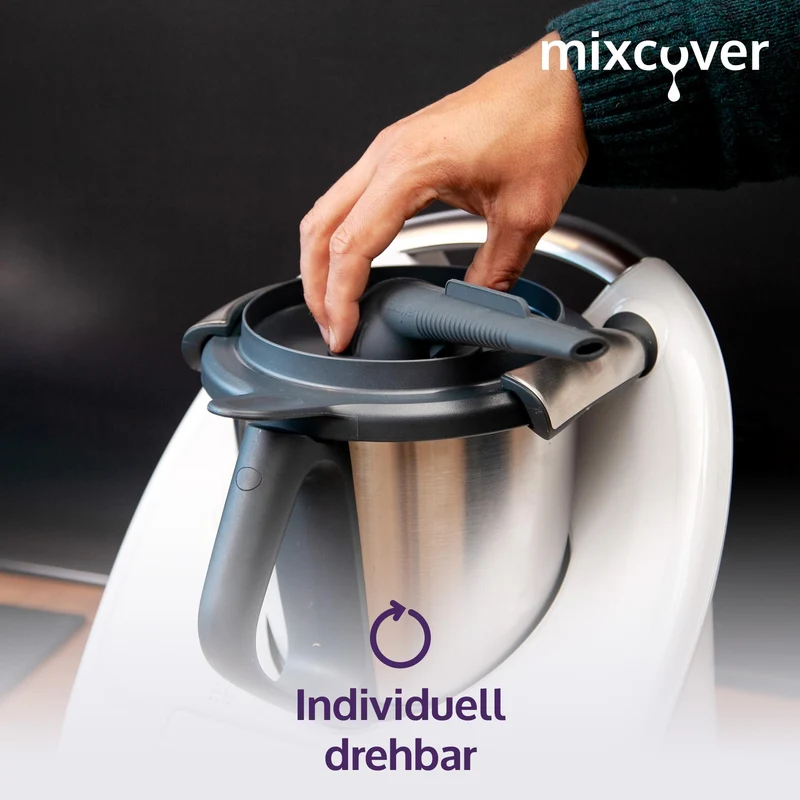 B-Ware: mixcover Steamy Wasserdampf-Ableiter Dampfaufsatz Dunstabzug Möbelschutz steam pipe aus Silikon kompatibel mit Thermomix TM6 TM5 TM31 Monsieur Cuisine Connect Monsieur Cuisine Smart