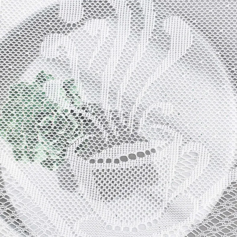 Transparent Scheibengardine mit Cafe Muster