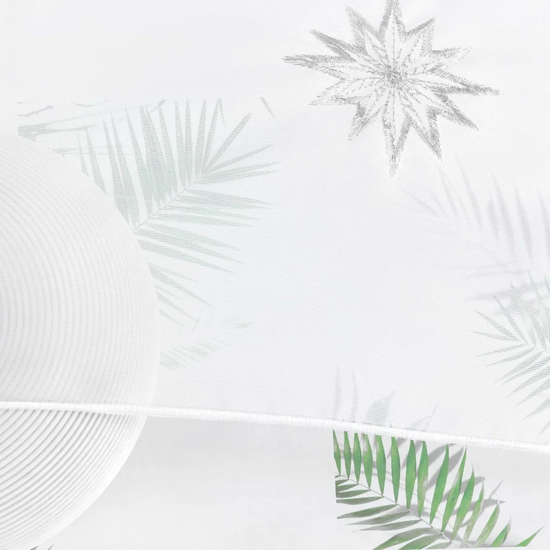 Scheibengardine Transparent Weihnachten mit besticktem Sternmuster