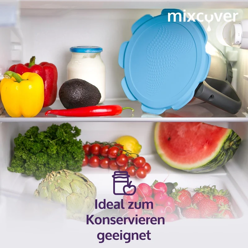 B-Ware: Silikon Deckel wasser- & geruchsdicht für Thermomix TM5 TM6 Friend Blau