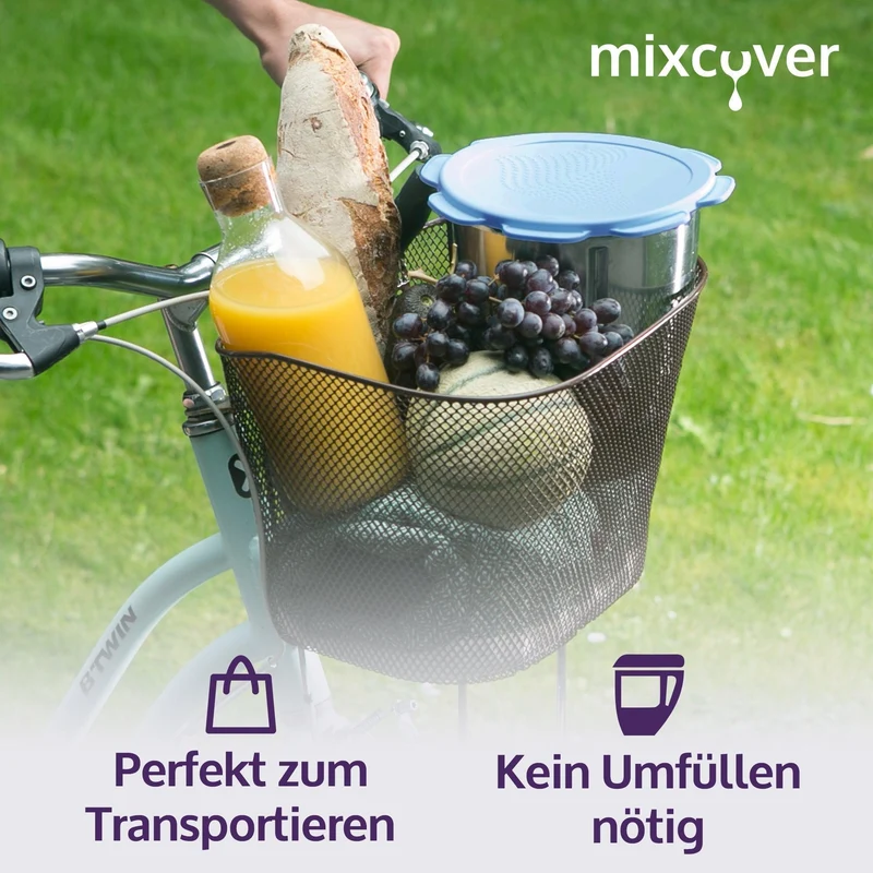 B-Ware: Silikon Deckel wasser- & geruchsdicht für Thermomix TM5 TM6 Friend Blau