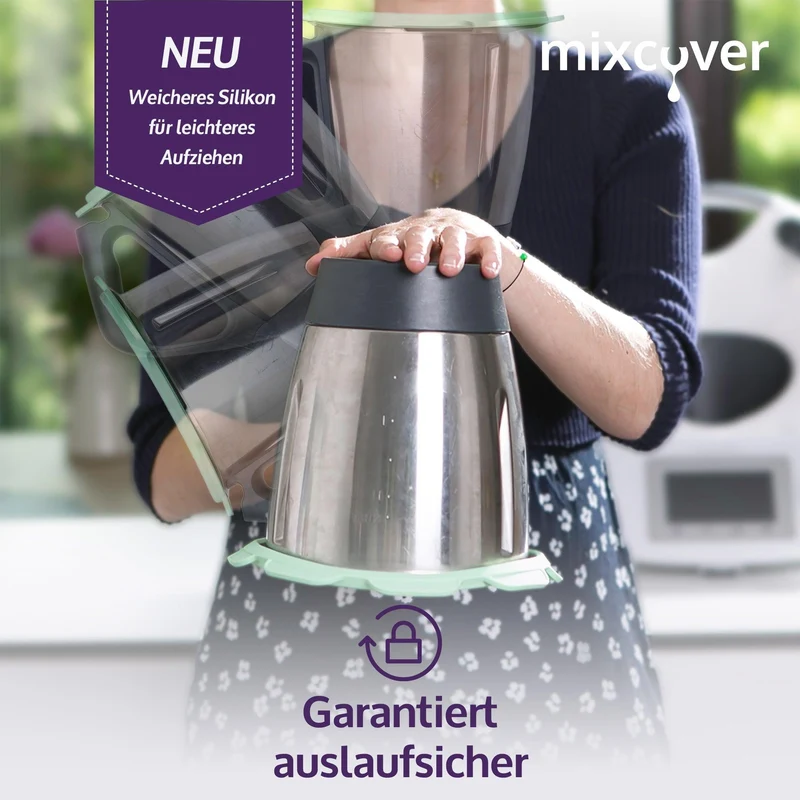 B-Ware: Silikon Deckel wasser- & geruchsdicht für Thermomix TM5 TM6 Friend Grün