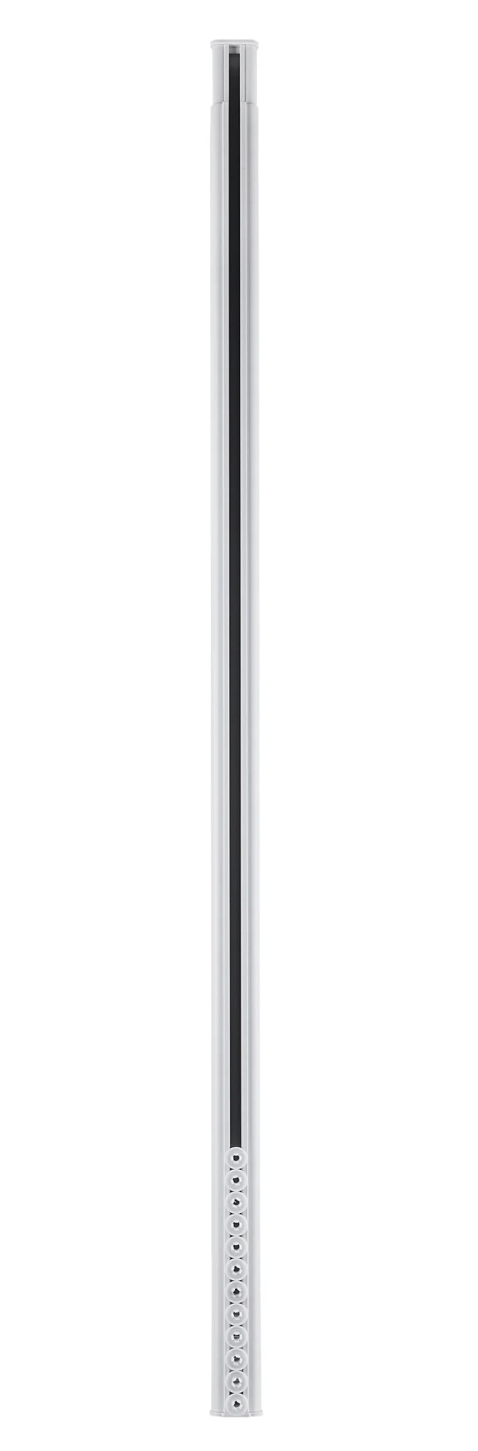 Duschvorhang-Federschiene Weiß 125 - 220 cm im Set mit 12 Gleitern