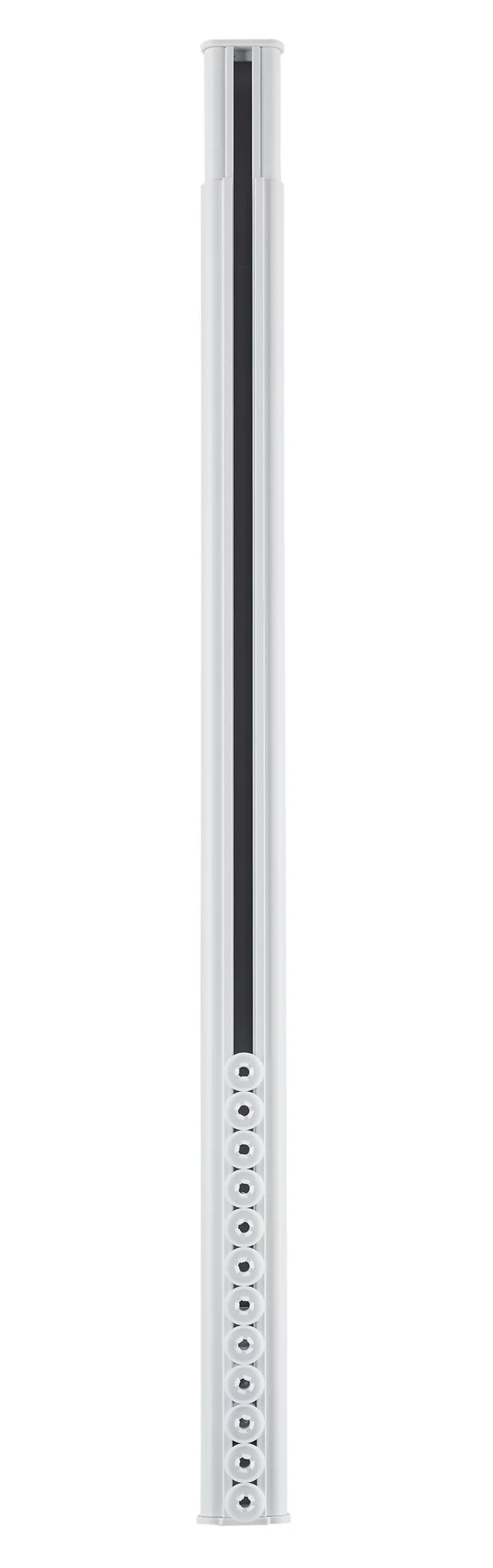 Duschvorhang-Federschiene Weiß 75 - 125 cm im Set mit 12 Gleitern