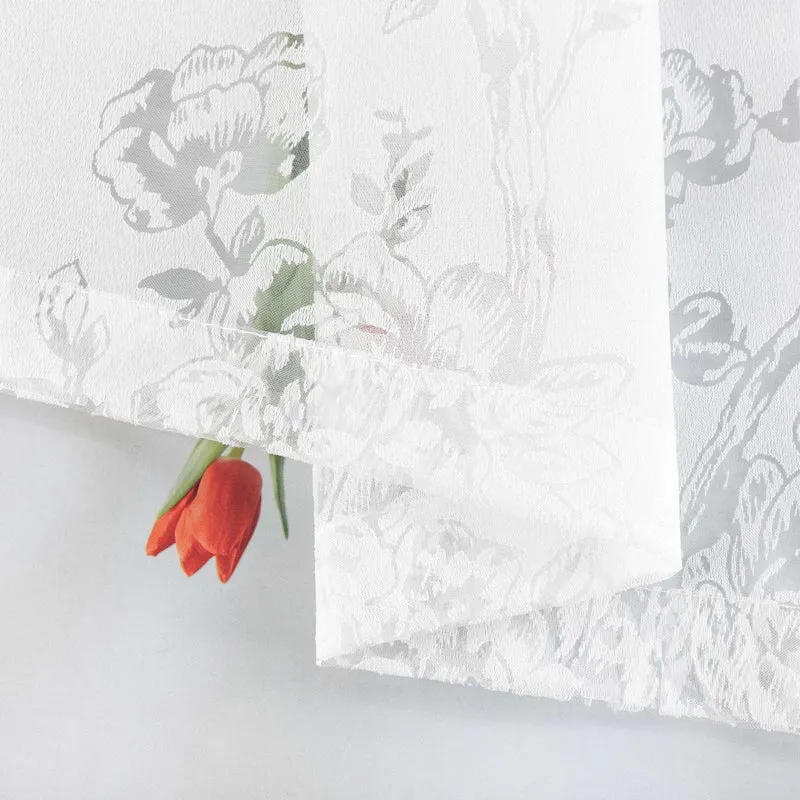 Rollo mit Rosenmuster & Klettbandaufhängung