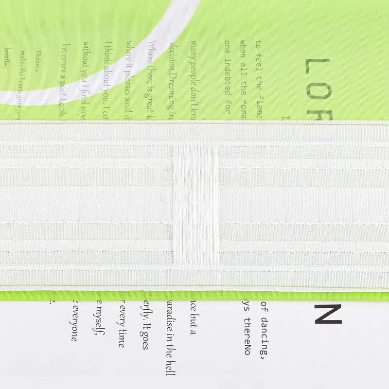 Gardine mit weißem Kreismuster & Zugband (1 Stück)