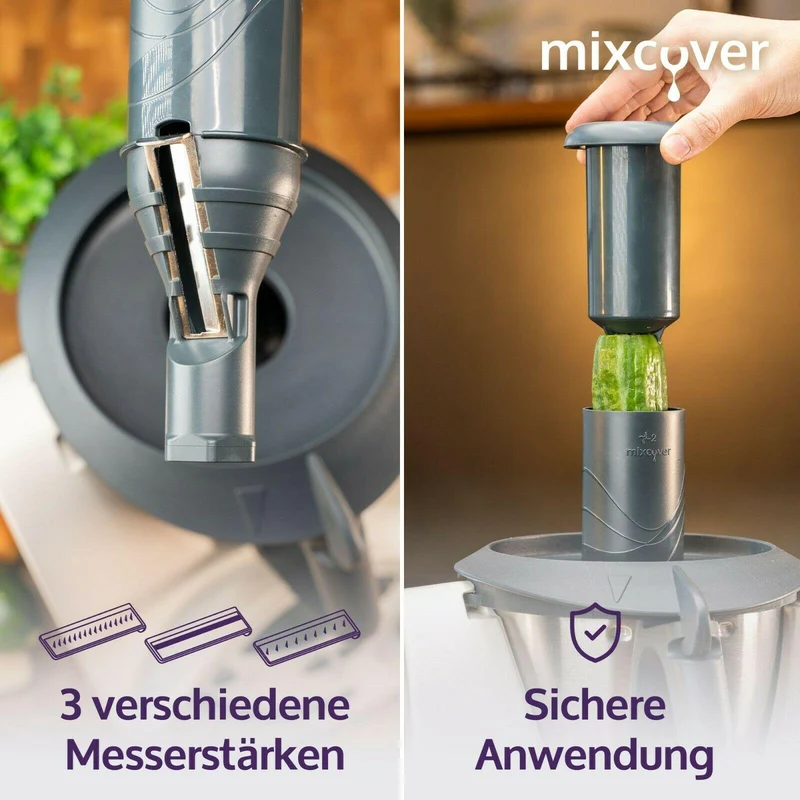 B-Ware: Spiralschneider Gemüsenudeln schneiden kompatibel mit Thermomix TM31