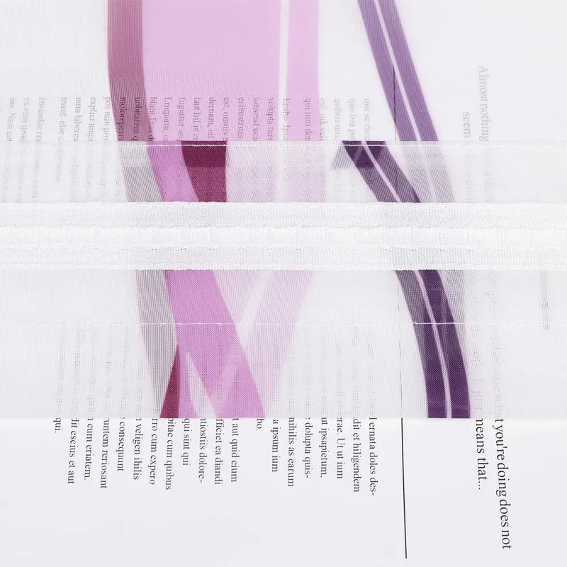 Scheibengardine mit feinem Linienmuster 2er Set