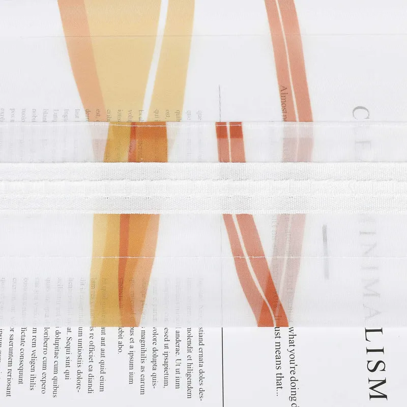 Scheibengardine mit feinem Linienmuster 2er Set