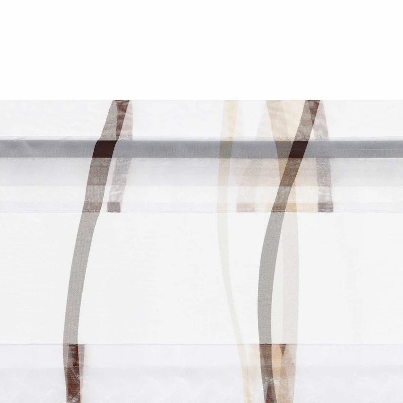 Scheibengardine mit feinem Linienmuster 2er Set
