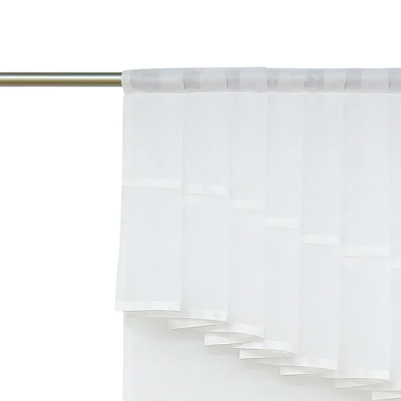 Romantischer Vorhang mit Volant 2-in-1 Design