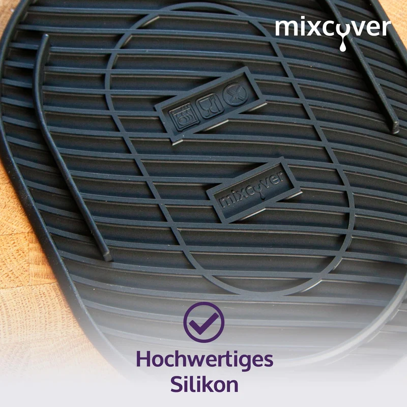 Mixcover schwarze Silikonmatte, Abtropfmatte, Untersetzer kompatibel mit SodaStream Terra Anti-Rutsch aus Silikon