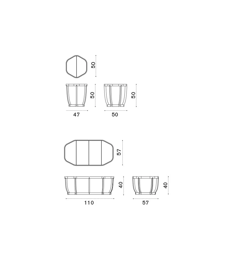 Ethimo Swing Coffee table