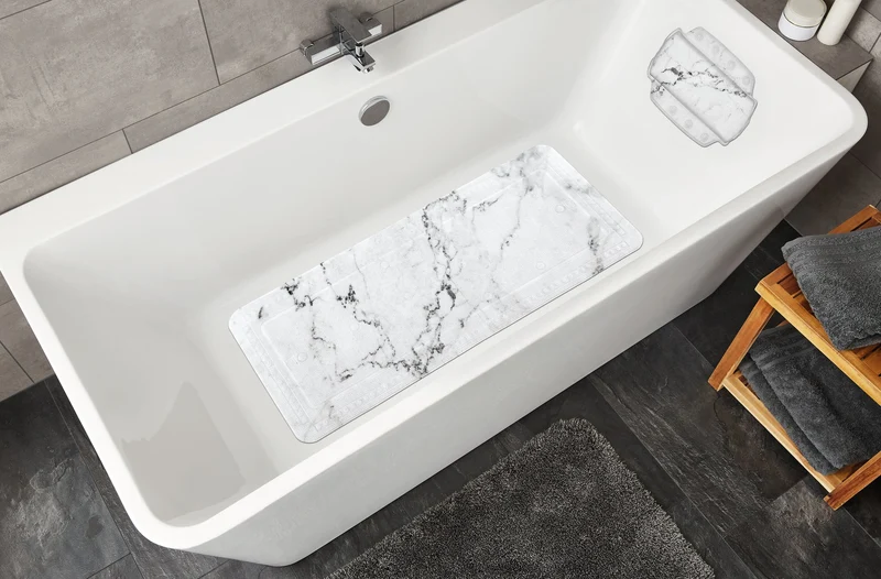 Wanneneinlage MARBLE Anthrazit 36 x 92 cm