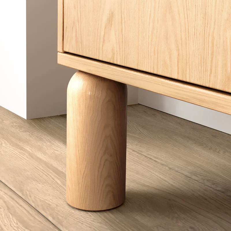 Couchtisch 110x37 mit offenen Fächern im skandinavischen Stil | FJORD