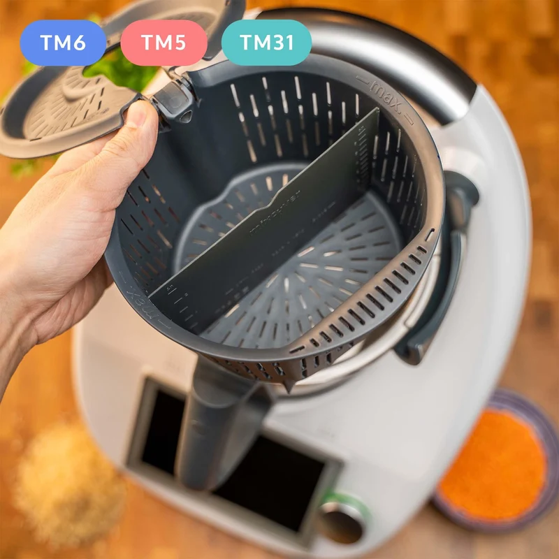 B-Ware: Garkorbteiler für Thermomix TM6 TM5 TM31, Mixtopf-Schaber