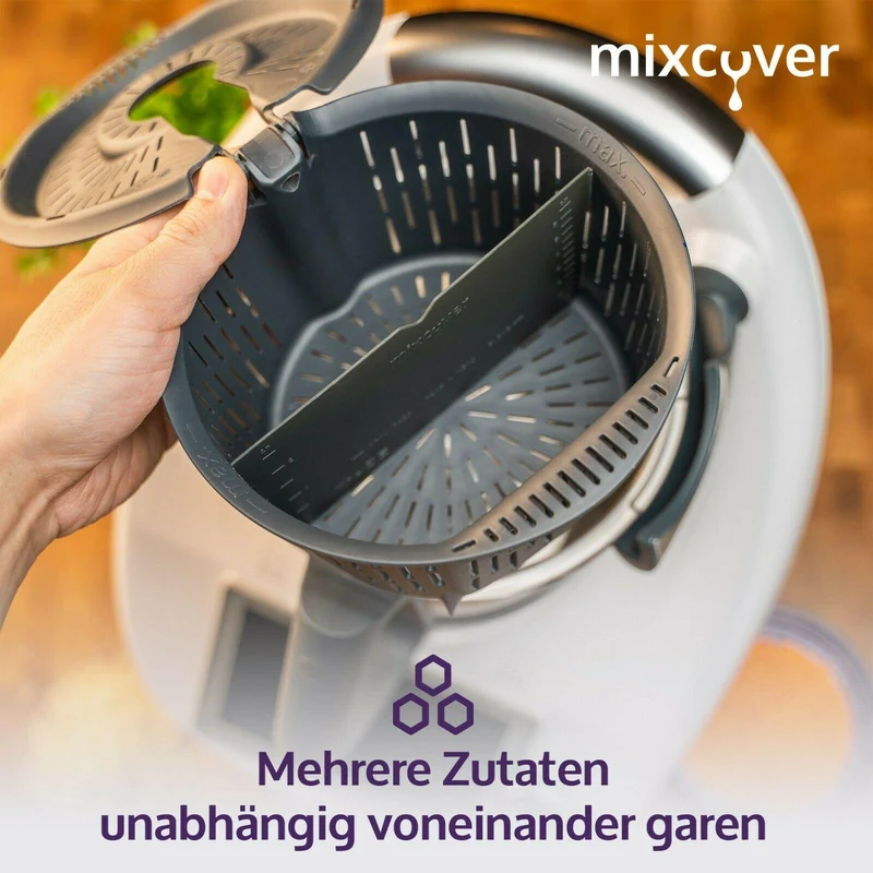 B-Ware: Garkorbteiler für Thermomix TM6 TM5 TM31, Mixtopf-Schaber