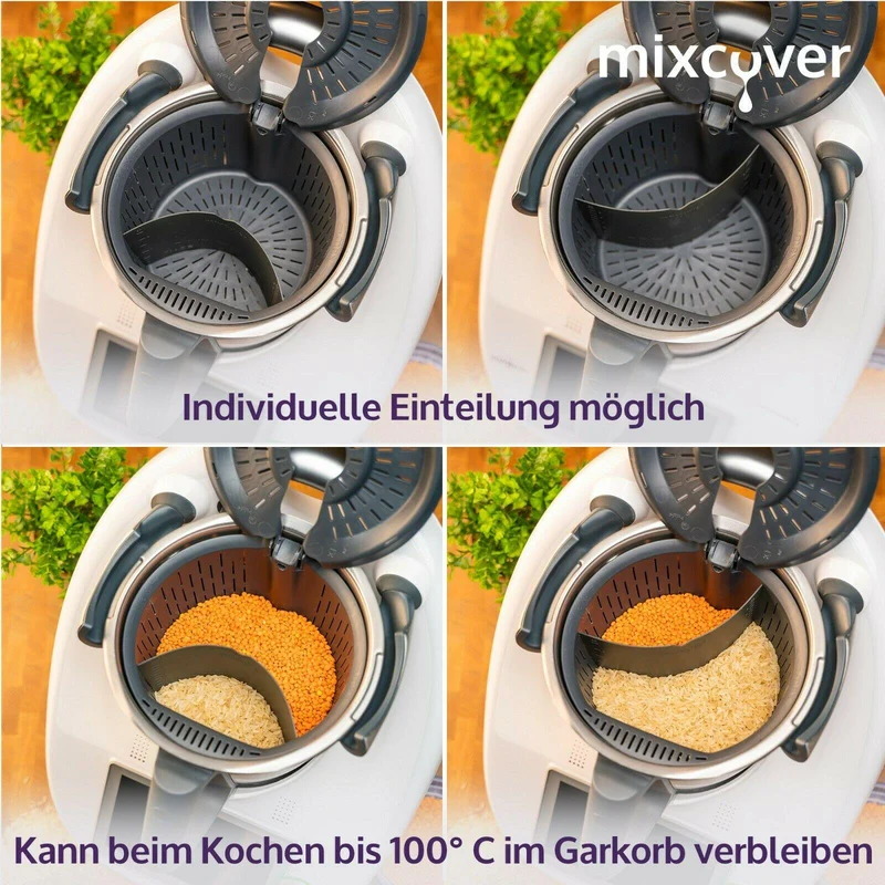 B-Ware: Garkorbteiler für Thermomix TM6 TM5 TM31, Mixtopf-Schaber