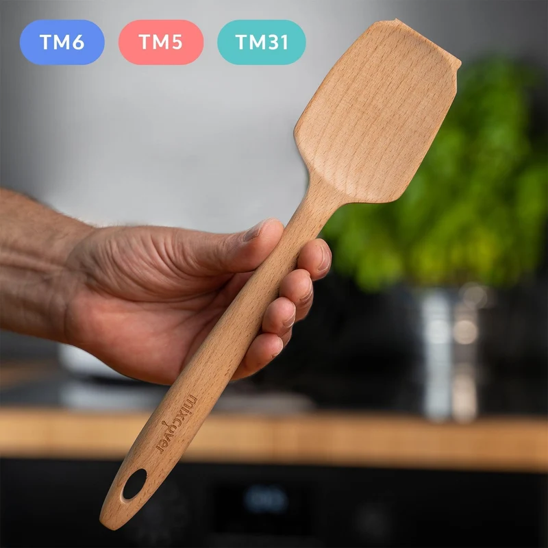 B-Ware: Holz-Spatel für Thermomix TM6,TM5,TM31 Drehkellenspatel Teigschaber