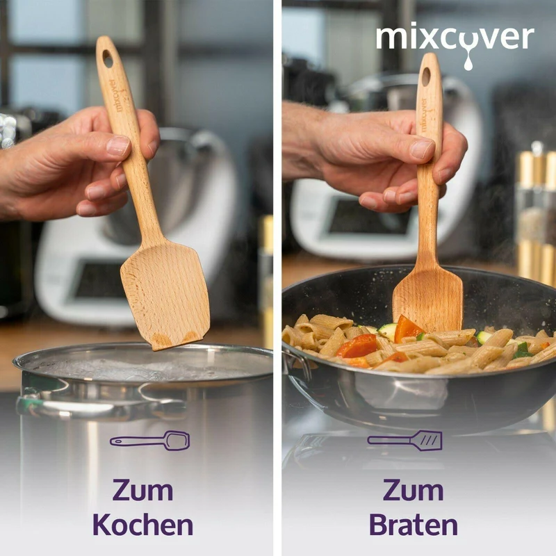 B-Ware: Holz-Spatel für Thermomix TM6,TM5,TM31 Drehkellenspatel Teigschaber