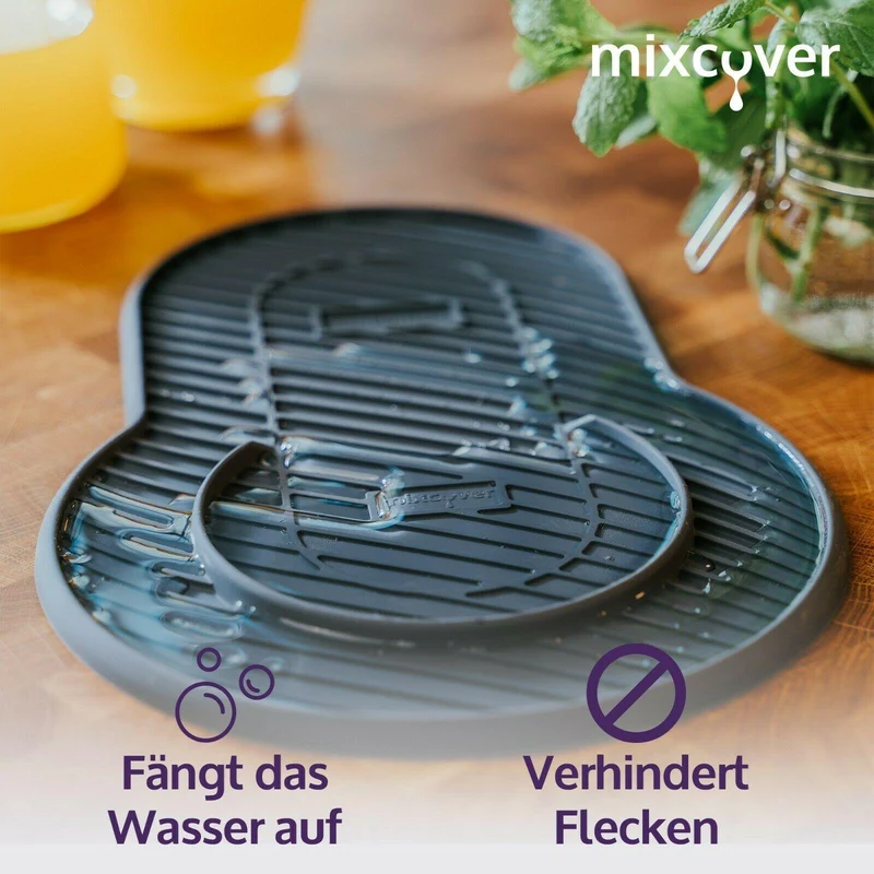 B-Ware: Silikonmatte, Abtropfmatte Grau kompatibel mit SodaStream Crystal