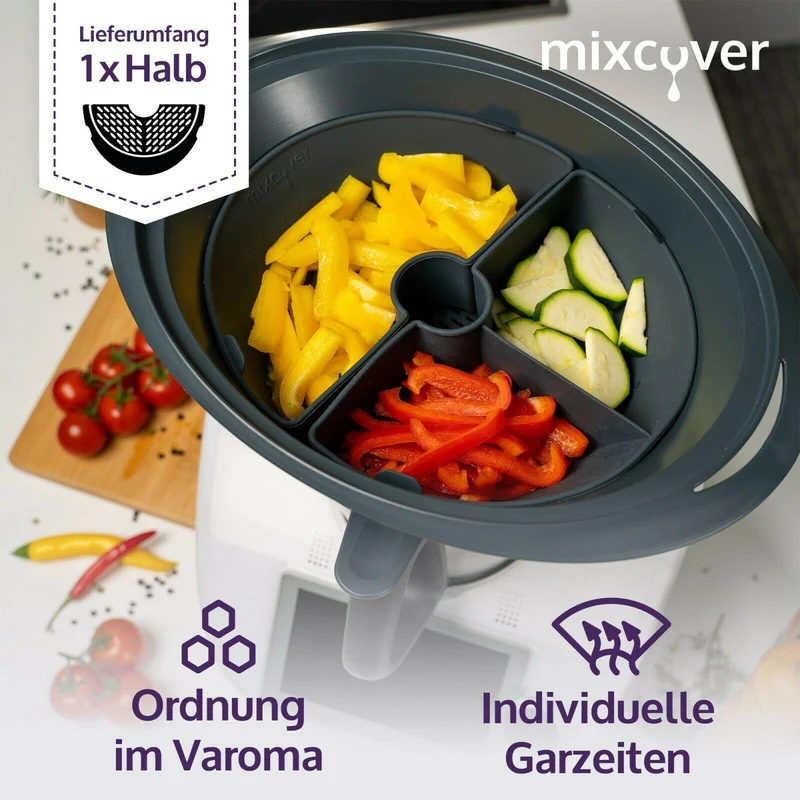 B-Ware: Garraumteiler (HALB) für Thermomix TM6 TM5 TM31 Varoma Dampfgarraum