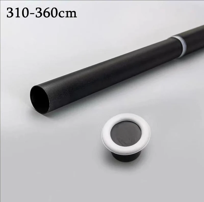 Ausziehbare Stange, lange Länge (70 cm–410 cm).