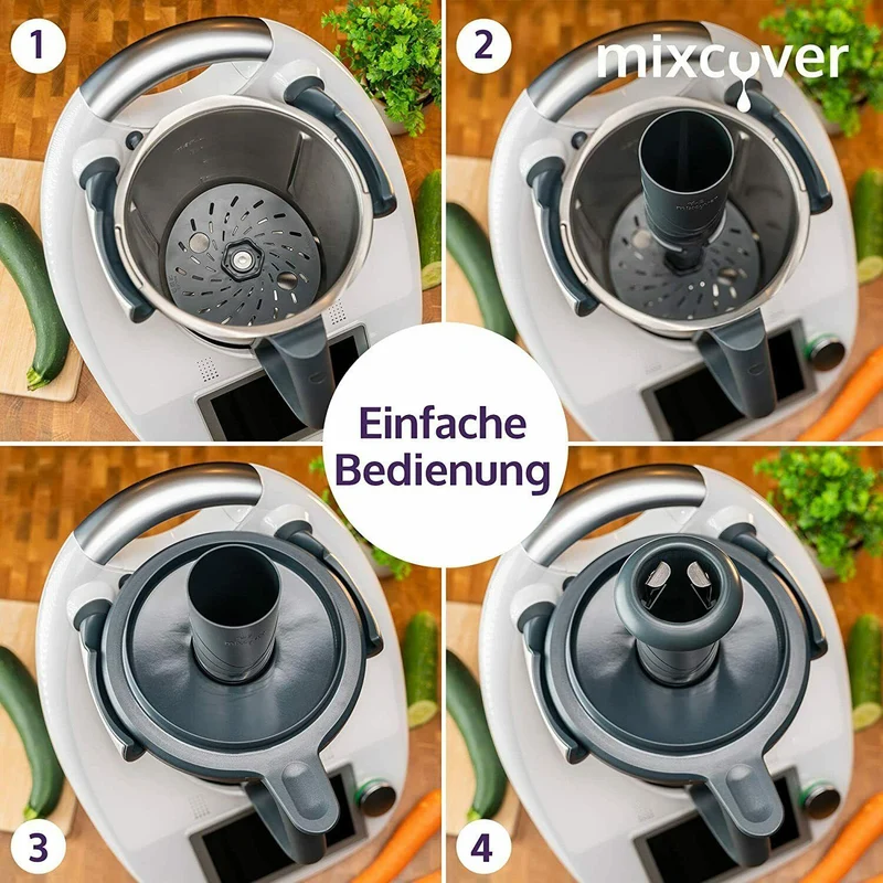 B-Ware: Spiralschneider Gemüsenudeln schneiden kompatibel mit Thermomix TM6 TM5
