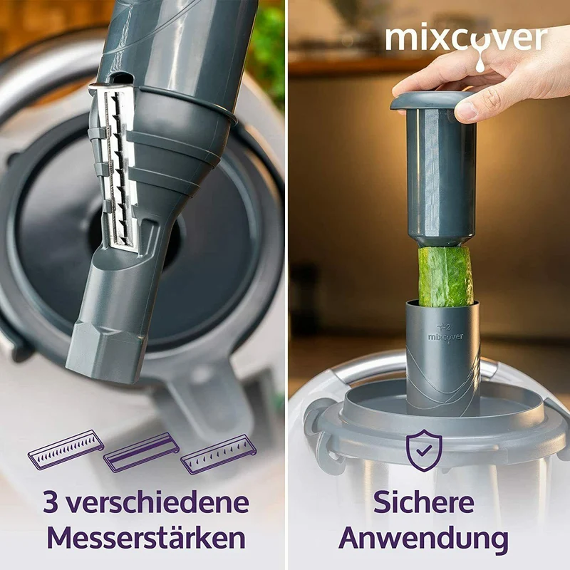 B-Ware: Spiralschneider Gemüsenudeln schneiden kompatibel mit Thermomix TM6 TM5