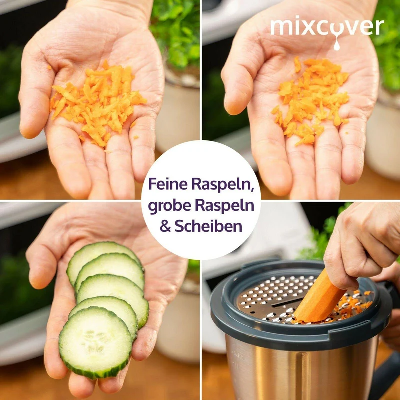B-Ware: mixcover Gemüse, Obst und Käsereibe für den Thermomix TM6 und TM5, Thermomix