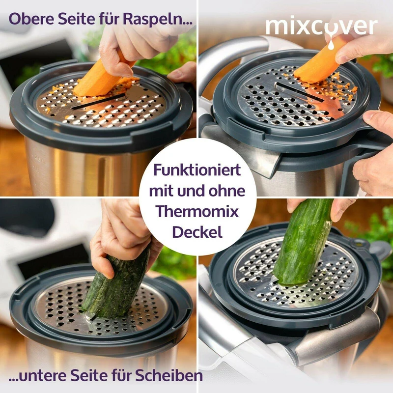 B-Ware: mixcover Gemüse, Obst und Käsereibe für den Thermomix TM6 und TM5, Thermomix