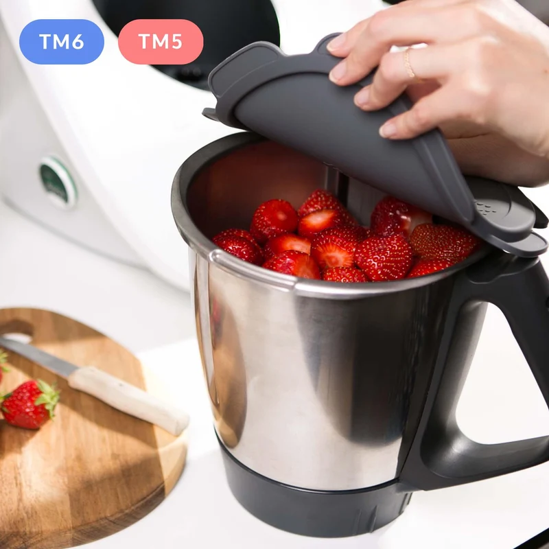 B-Ware Silikon Deckel wasser geruchsdicht für Thermomix TM5 TM6 grau
