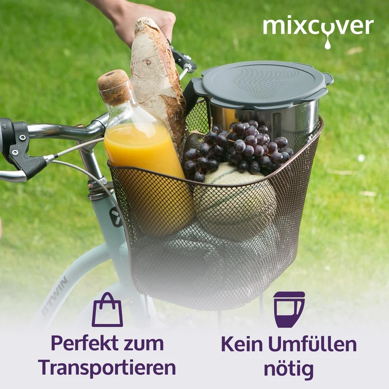 B-Ware Silikon Deckel wasser geruchsdicht für Thermomix TM5 TM6 grau
