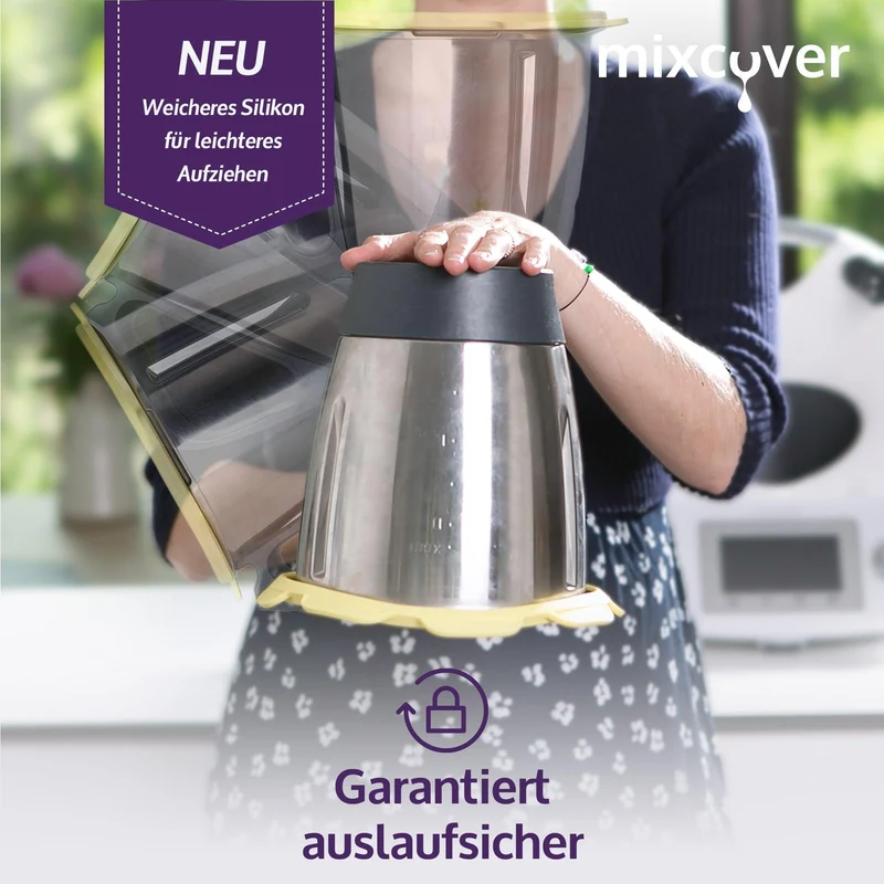 B-Ware: Silikon Deckel wasser- & geruchsdicht für Thermomix TM5 TM6 Friend Gelb