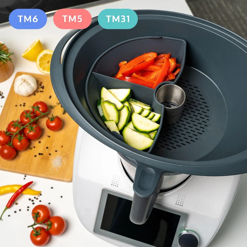 B-Ware: Garraumteiler (VIERTEL) für Thermomix TM6 TM5 TM31 Varoma Dampfgarraum