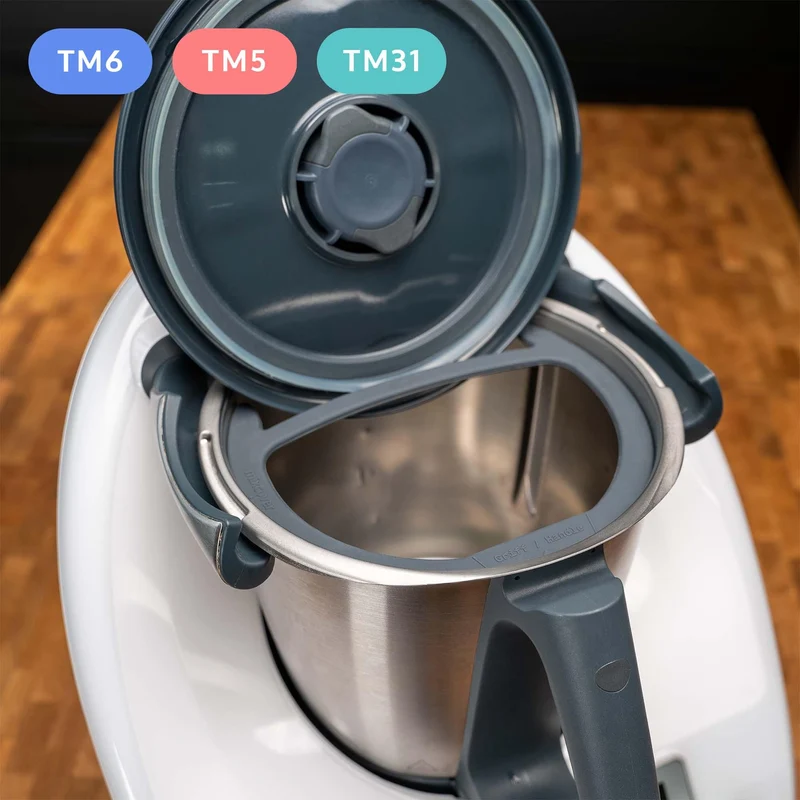 B-Ware: mixcover Deckelhalter und Abstreifhilfe kompatibel mit Vorwerk Thermomix TM6 TM5 TM31