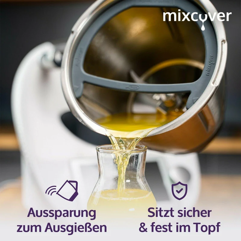 B-Ware: mixcover Deckelhalter und Abstreifhilfe kompatibel mit Vorwerk Thermomix TM6 TM5 TM31