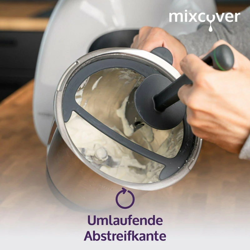 B-Ware: mixcover Deckelhalter und Abstreifhilfe kompatibel mit Vorwerk Thermomix TM6 TM5 TM31