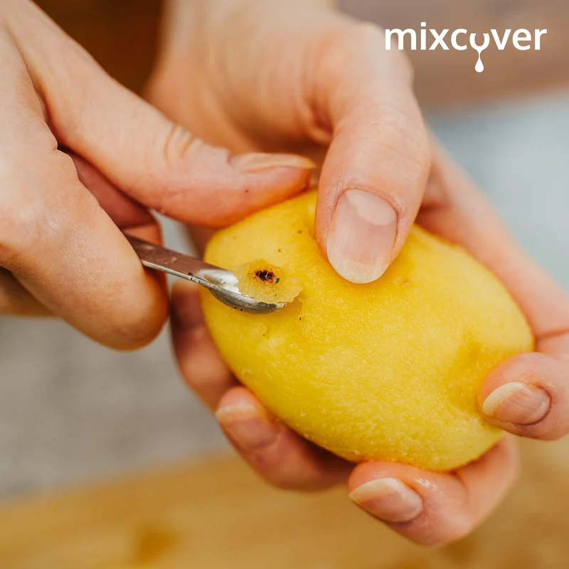 mixcover Kartoffelaugenentferner mit zwei unterschiedlich großen Kellen für Gemüse und Obst geeignet Küchenhelfer