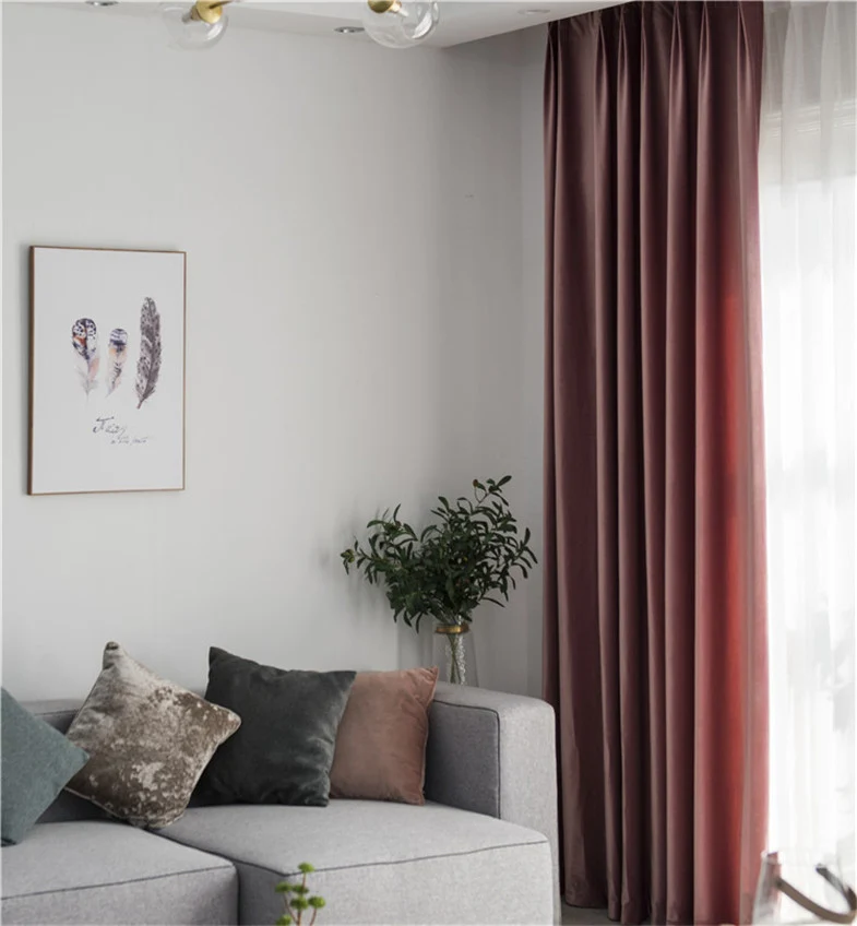 Rosa Vorhang Wohnzimmer