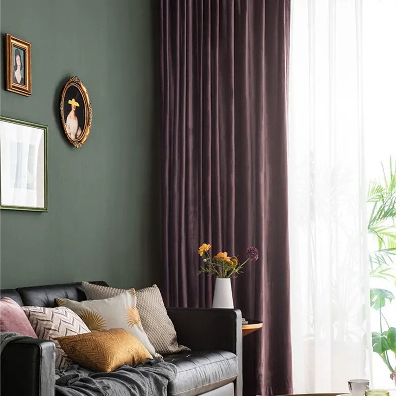 Rosa Vorhang Wohnzimmer