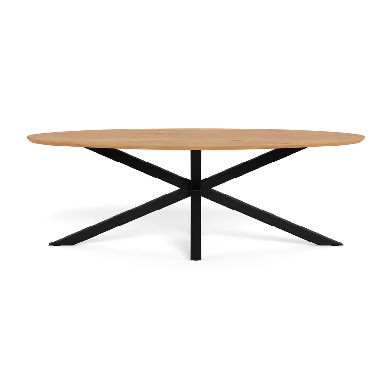 Großer ovaler Tisch 220x76 cm im Industrial-Stil | Surfo