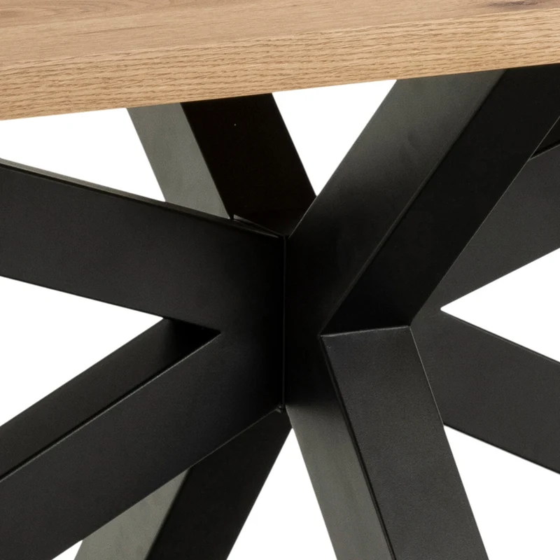 Esstisch 220x76 cm im Industrial-Stil | Oryss Oak